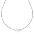 thumbnail image 2 of Ioka - 14K White Solid Gold 2mm Rope Chain Necklace with Lobster Clasp, 2 of 6