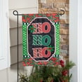thumbnail image 2 of Evergreen Garden Flag Ho Ho Ho Applique Double Sided Indoor Outdoor Decor 18" x 12.5", 2 of 3