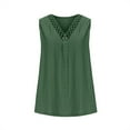 thumbnail image 7 of yoeyez Flowy Tank Tops for Women,Eyelet Summer Sleeveless Tops Ladies Round Neck Basic T-Shirts Casual Loose Fit Tunic 2025 Green,L, 7 of 7