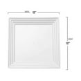 thumbnail image 2 of Smarty 12" x 12" White Square with Groove Rim Plastic Serving Trays 24ct, 2 of 2