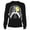 Black, variant on Halloween Men's Skeleton Rib Graphic Sweatshirts for Men Skeleton Print Long Sleeve Pullover