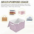 thumbnail image 7 of Light Purple Bows Small Stars Foldable Storage Bin with Lid and Handle Collapsible Storage Box 16.5 x 12.6 x 11.8 inches, 7 of 7