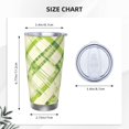 thumbnail image 3 of 20oz Car Cup Three-Piece Set Of Single Silver Edge No Smell Easy To Carry Heat Preservation For Daily Car Sports Travel Lime Houndstooth Hand-Drawn Sketch_4, 3 of 8