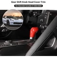thumbnail image 4 of TINKI 3pcs Gear Shift Knob Head Cover Trim for Chevrolet Corvette C7 2014-2019 Car Interior Accessories (Carbon Fiber), 4 of 7