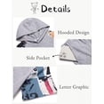 thumbnail image 6 of Oudiya Boys Summer Outfits Short Sleeve Letter Graphic Pullover Hooded T-shirt and Shorts 2 Piece Set for Kids 5-11Y, 6 of 7