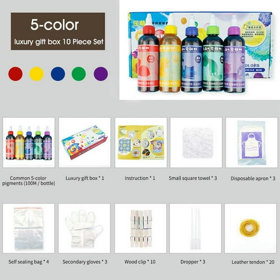 Non Toxic Decorating DIY Clothing Permanent Tie Dye Kit Pigment Art Accessories Colorful Textile Paints Fabric Jacquard Spiral