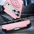 thumbnail image 2 of For iPhone 18 Pro Phone Case Magnetic 360° Rotating Holder Drop Protector Cover,Pink ,For iPhone 18 Pro, 2 of 8