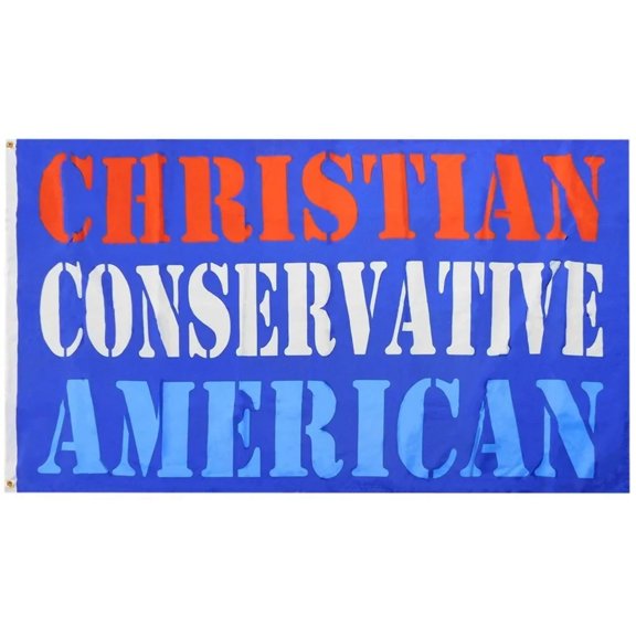 3x5 Christian Conservative American Blue 3'x5' 100D Woven Poly Nylon Flag Banner