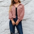 thumbnail image 1 of Chaqueta de Pana para Mujer Chaqueta de Manga Larga con Bolsillos en el Pecho para Otoño e Invierno Chaqueta Informal de un Pecho de Color Puro ANGGREK Otros, 1 of 8
