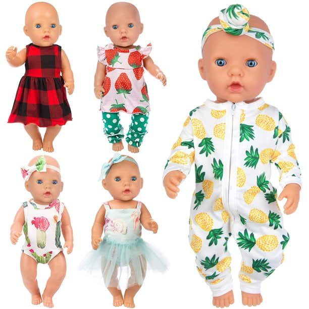 Doll Nappies for Dolls Doll Floral Printing Underwear for 14-16 Inch Dolls 4PCS