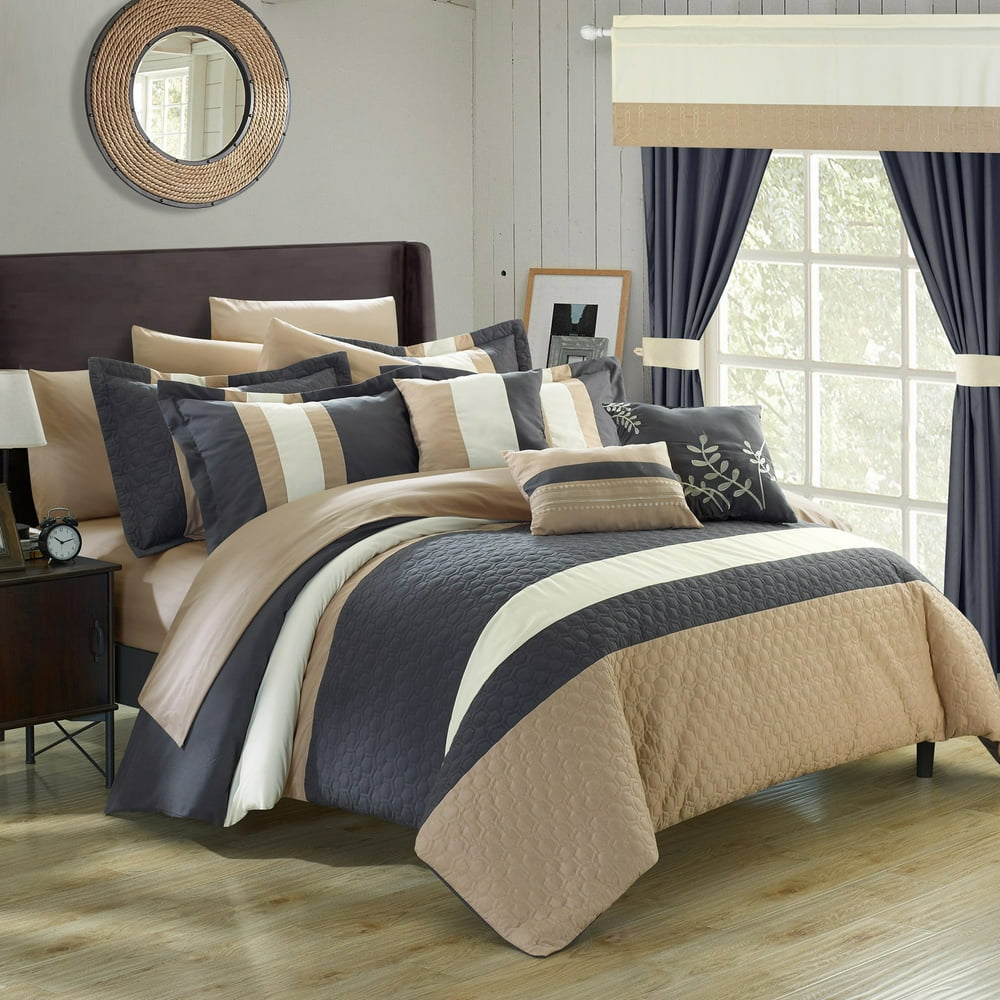 Chic Home Lorena 24-Piece Bed in a Bag Comforter Set - Walmart.com