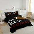 thumbnail image 3 of Erosebridal Ensembles de Douillette à Imprimé de Rugby Format Tout-Petit, Douillettes et Couettes de Joueur de Ballon, Déco de Chambre de Football, Réversible, Respirant, 2 Pcs, 3 of 8