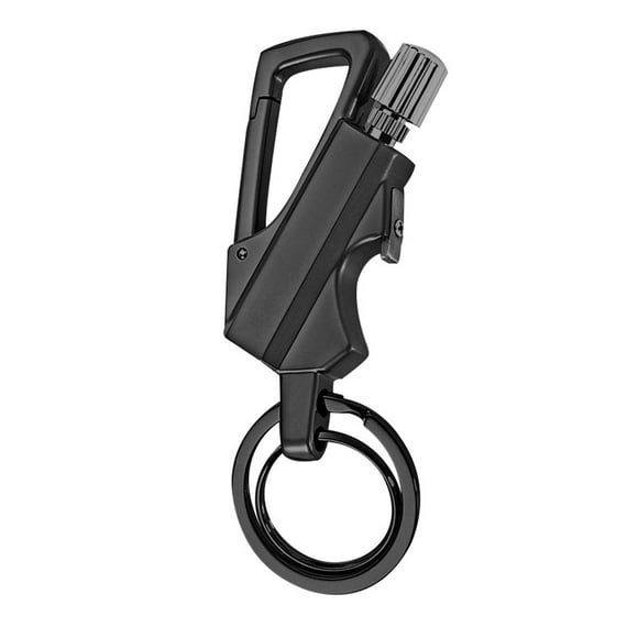 Match Lighter Permanent Match Lighter Outdoor Camping Survival Fire Starter with Keyring Black
