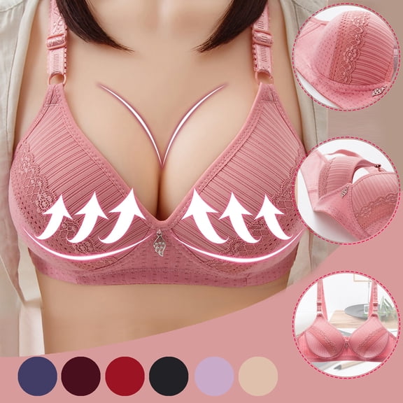 Wutalume Women's Full Coverage Lace Bras - Wireless Full Cup Bra, Soft Breathable Lace Bra for Everyday Comfort and Style,Beige 36