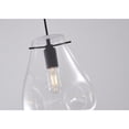 thumbnail image 5 of Design Living 1-Light D7.87" Clear Dented Jar Pendant Light with Black Hardware, 5 of 6