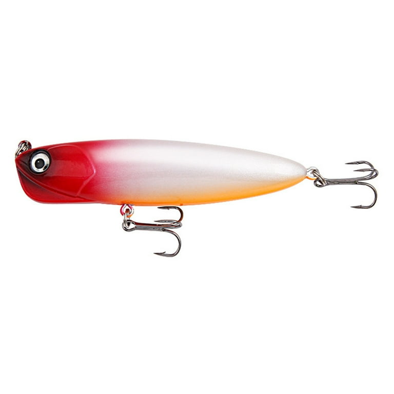 LADAEN Swimming In The Water Fishing Lure Realistic Fishing Lure  High-quality Material Red Head White