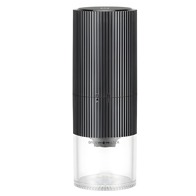 yeacher Moulin à Café Électrique Portable avec Taille de Mouture Réglable, Noyau CNC en Acier Inoxydable, Écran Tactile LED, Chargement Type-C et Batterie Intégrée - Noir