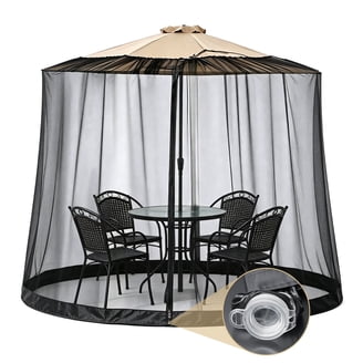 10 foot patio umbrella screens 9-10ft Umbrella Table Screen: Easy Installation, Bug-Free Outdoor  Entertaining