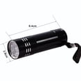 thumbnail image 3 of Ccdes ultraviolet LED flashlight, LED handheld blacklight ,Aluminum Alloy UV 9 LED Ultra Violet Flashlight Backlight Torch Light Lamp, 3 of 8