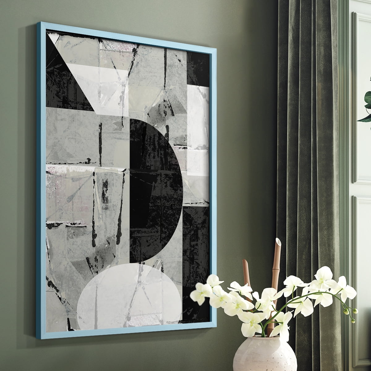 Abstract Neutrality I in Paper Solid Wood 11 x 14 Framed Print