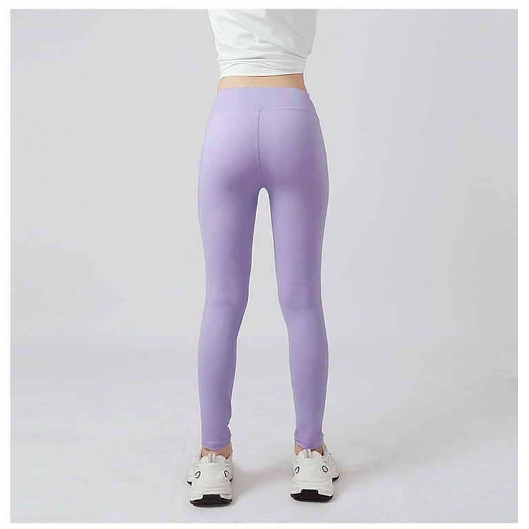 Avrntaa Girls Athletic Leggings High Waisted Slim Leg Stretchy