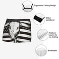 thumbnail image 6 of Kll Bull Skull On The Us Flag Men'S Cotton Boxer Briefs Underwear-Medium, 6 of 9