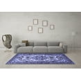 thumbnail image 3 of Ahgly Company Machine Washable Indoor Rectangle Persian Blue Traditional Area Rugs, 6' x 9', 3 of 4