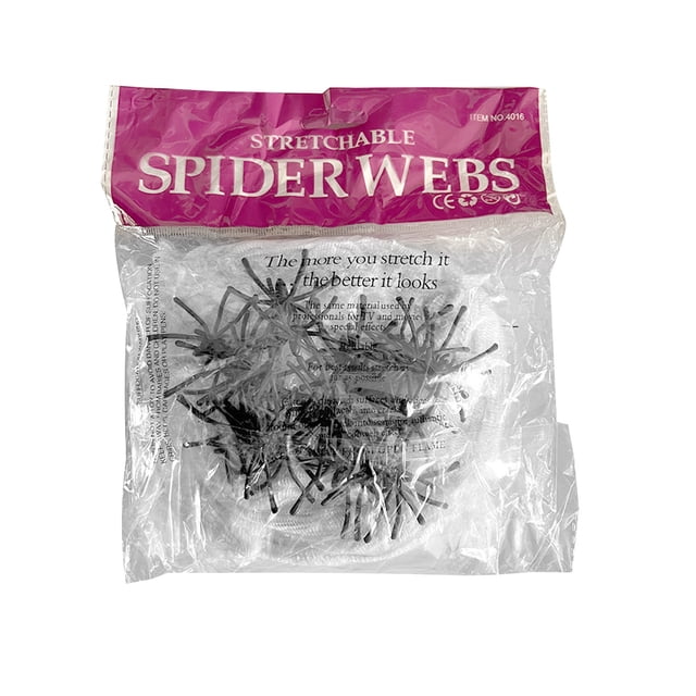 Araña oriental de Halloween para decoración de interiores y exteriores con cinta y 40 arañas