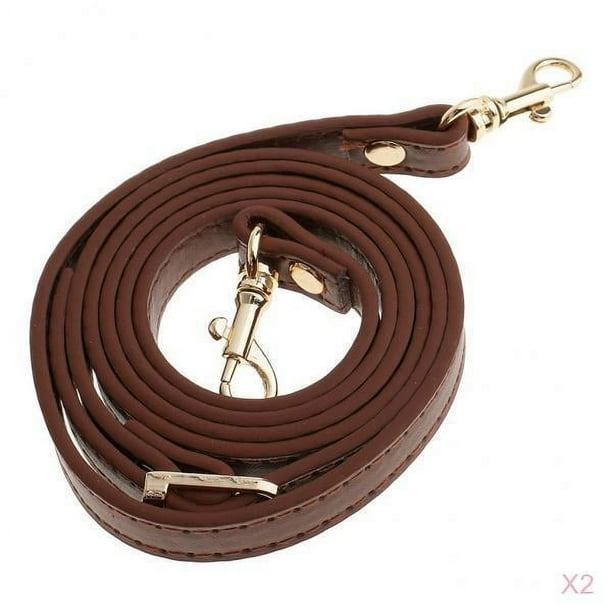 Reemplazo de correa de bolso de cuero - Cuero antidesgaste para bolso cruzado, bolso de mano o Cantidad marrón (2)