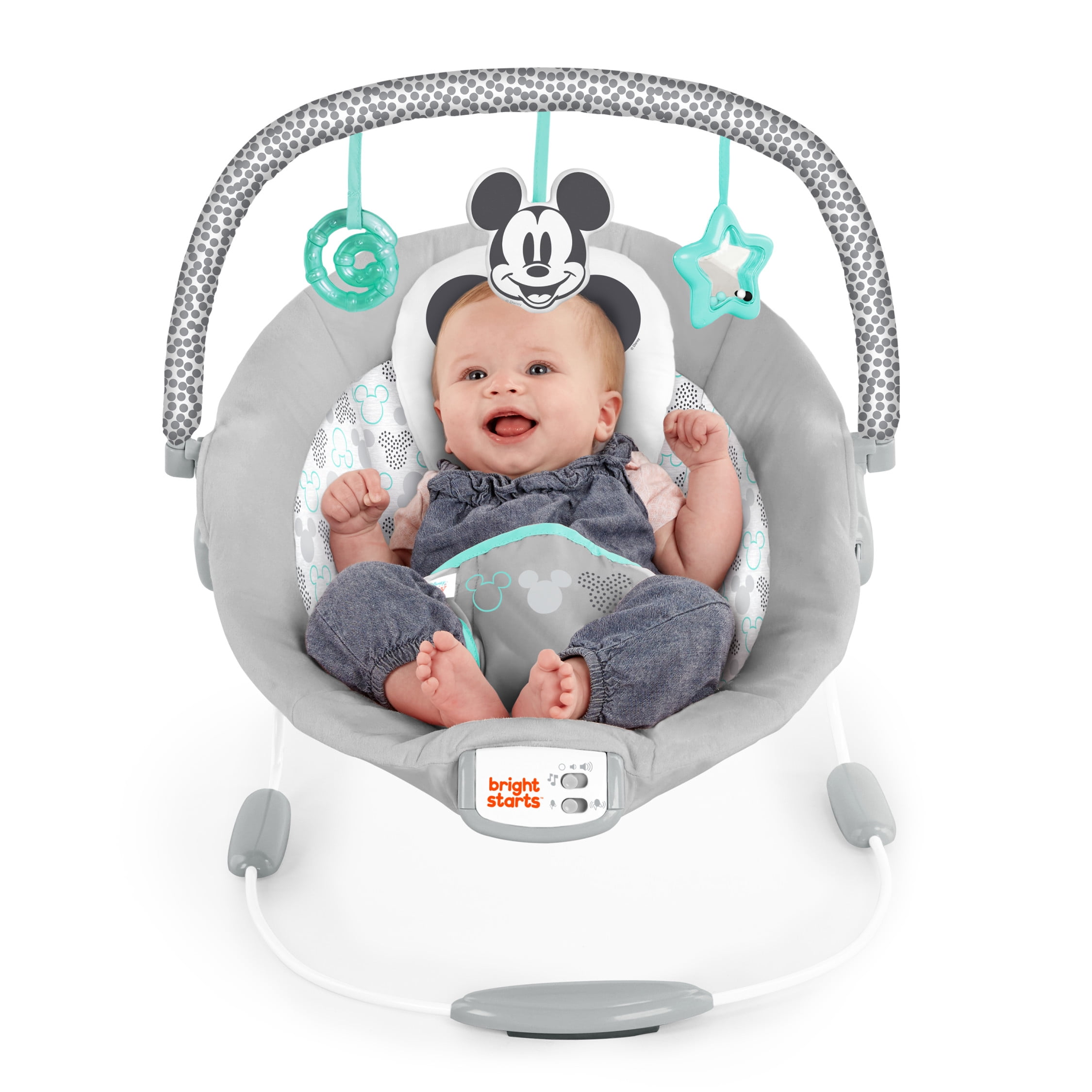Bright Starts Mickey Mouse Comfy Disney Baby Bouncer, Cloudscapes