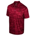 thumbnail image 2 of Men's Colosseum Cardinal Arkansas Razorbacks Daly Print Polo, 2 of 3