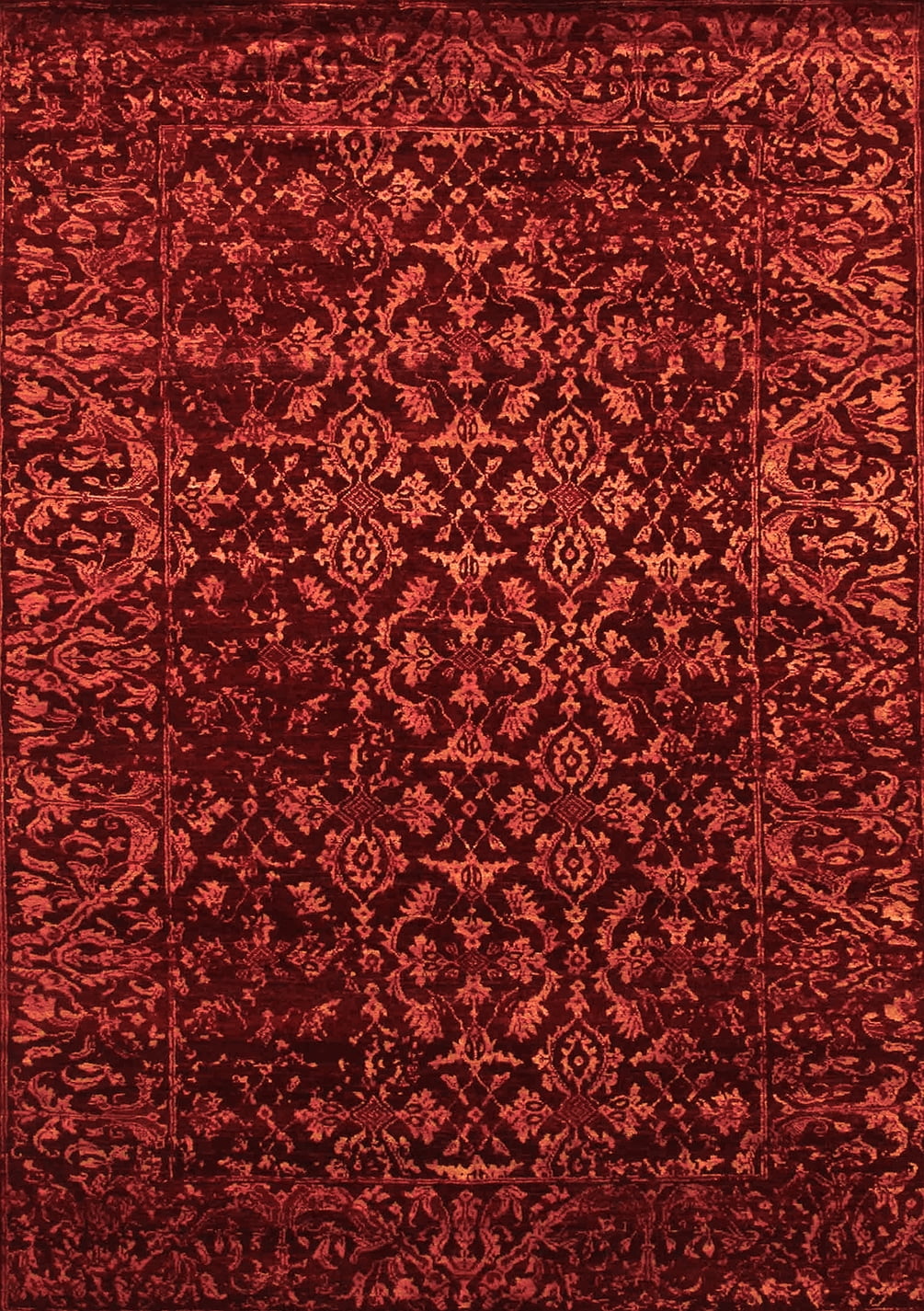 Ahgly Company Indoor Rectangle Persian Orange Traditional Area Rugs, 2 ...