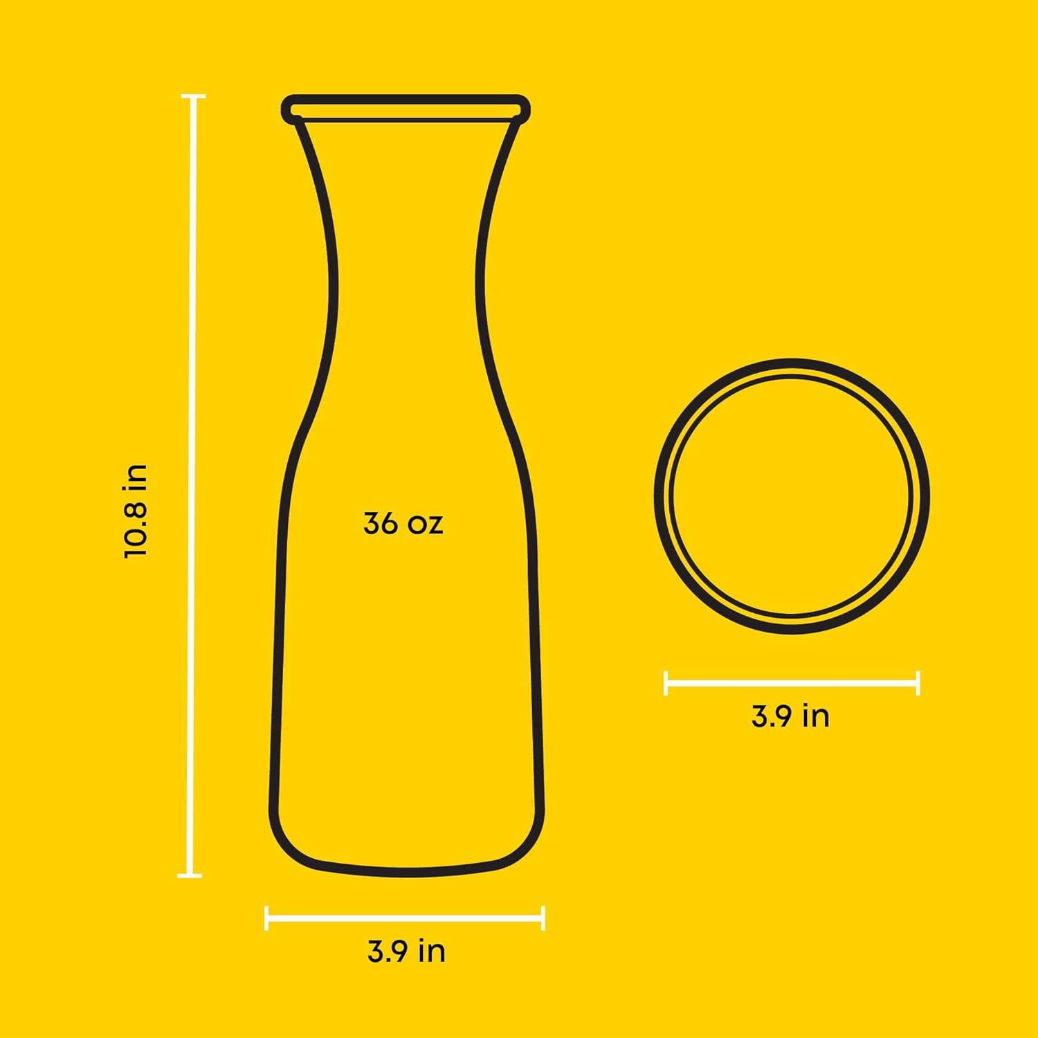 Glass Carafe with Lid, Set of 3 – 1 Liter Pitcher for Mimosa Bar, Water, Iced Tea, Juice, Wine, Lemonade, Milk Dishwasher Safe Beverage Drink Dispensers Brunch, Parties