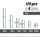 thumbnail image 3 of Kit de tornillos T.K.Excellent Phillips Electrician de cabeza plana, 370 unidades, 3 of 9