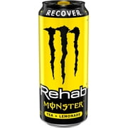 (24 Cans) Monster Rehab Lemonade, Tea + Energy, 16 fl oz