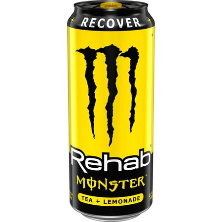 (24 Cans) Monster Rehab Lemonade, Tea + Energy, 16 fl oz