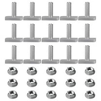 15Pcs T Slot Bolt Replacement,M8 X 20 Screws, A2-70 Rail Track Screws Track Nuts with 15 Flange Nut