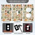 thumbnail image 3 of Yayeee Duplex Wall Plate 1-Gang 4.5"x2.7" Home Receptacle Light Switch Decorative Outlet Cover, Leaves Pattern, 3 of 7