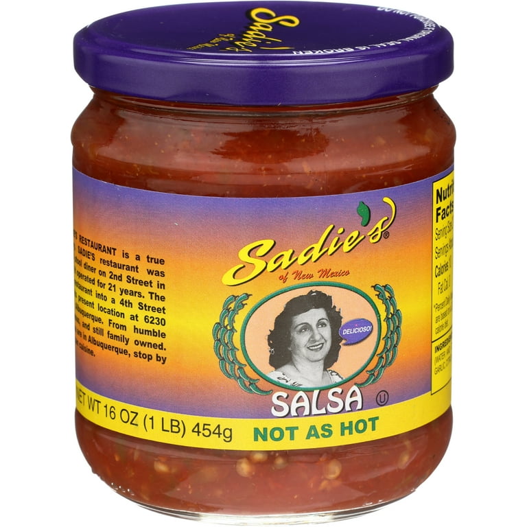3 pack) Sadie's Salsa Not-as-Hot, 16oz, 1 Count, Kosher, Non-GMO
