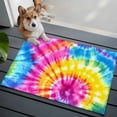 thumbnail image 4 of Colorful Boho Bathroom Mats 2x3 FT,Non Slip Small Kitchen Mat,Pink Yellow Blue Green Tie Dye Abstract Art Washable Soft Backed Front Door Throw Rugs Indoor Outdoor Doormats for Entryway Sink, 4 of 8