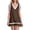 Brown, variant on Summer Dresses for Women Casual A Line V Neck Sleeveless Athletic Tennis Cute Beach Travel Vacation Ruffle Hem Short Mini Sundress Green L