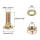 thumbnail image 2 of Kit de tornillos de carro M8 x 20mm, juego de 12 tornillos de carro incluye arandelas y tuercas - Acero al carbono con recubrimiento de zinc, 2 of 6