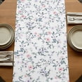 thumbnail image 5 of Table Runners 36 Inches Long Dress Scarves, Spring Flowers Farmhouse Kitchen/Dining Table Runner, Short Coffee Tablerunners, Blue Pink Floral Leaves Pastoral Botanical 13x36 Inch, 5 of 9