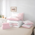 thumbnail image 6 of Homewish Pet Animal Lovers 7-Piece Bedding Comforter Set,Cartoon Dogs Silhouette King Bedding Sets,Pink White Bed Sheets Fot Girl Boys,Microfiber Bedroom Decor Reversible, 6 of 8