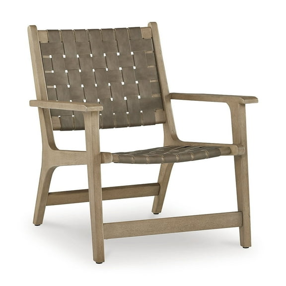 Signature Design by Ashley Jameset Leather Weave Accent Chair, Taupe
