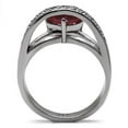 thumbnail image 4 of Womens Silver Rings High polished (no plating) 316L Stainless Steel Ring with AAA Grade CZ in Clear TK098, 4 of 5