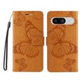 thumbnail image 1 of Allytech Google Pixel 8 Case Wallet, PU Leather Big Butterfly Embossed Shockproof Cards Holder Hand Wrist Protective Flip Stand Cover Wallet Case for Goolge Pixel 8 - Yellow, 1 of 9