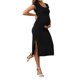 thumbnail image 2 of INSPIRE CHIC Vestidos de Maternidad para Mujeres con Corte Lateral, Vestido Bodycon Arrugado de Punto para Fotos de Embarazo, Talla Mediana, Negro, 2 of 6