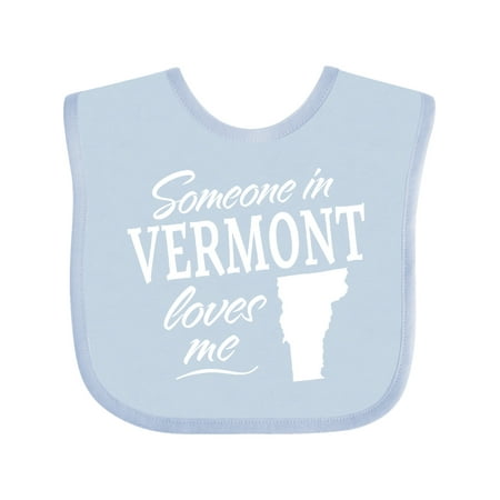 

Inktastic Someone in Vermont Loves Me Gift Baby Boy or Baby Girl Bib