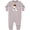 AC-Heather Grey, variant on Karate Boy, Cute Boy, Black Belt, Brown Hair Baby Fleece Romper